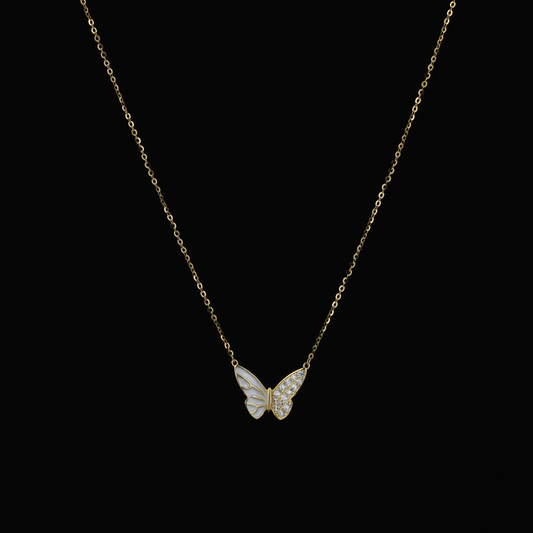 Butterfly Pendant & Earrings Set