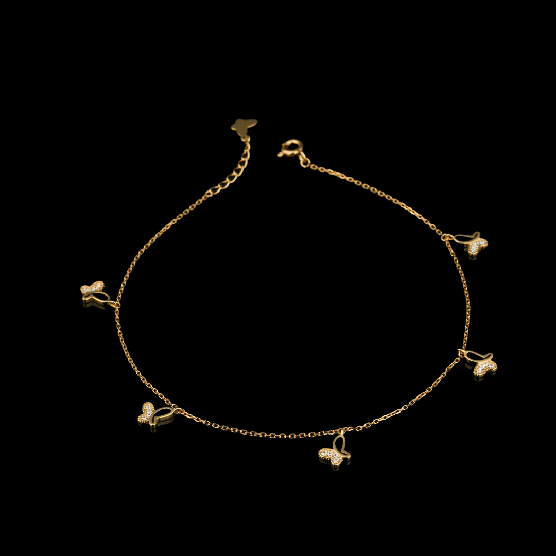 Gold Plated Multi Charm Anklet