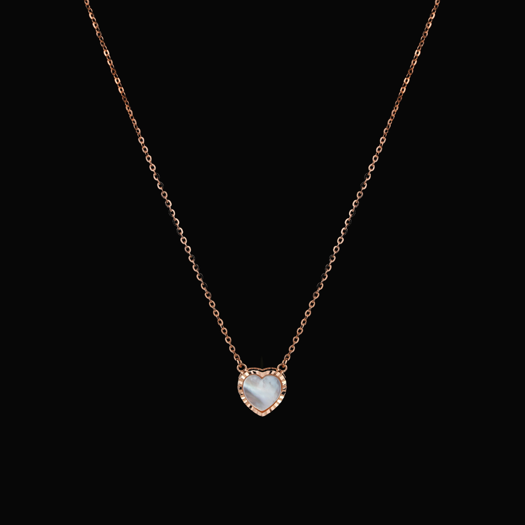 Heart Shaped Pendant & Earrings Set