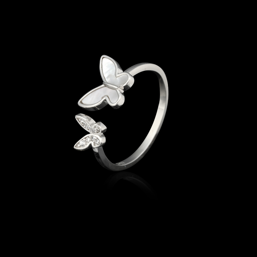 Silver Butterfly Ring