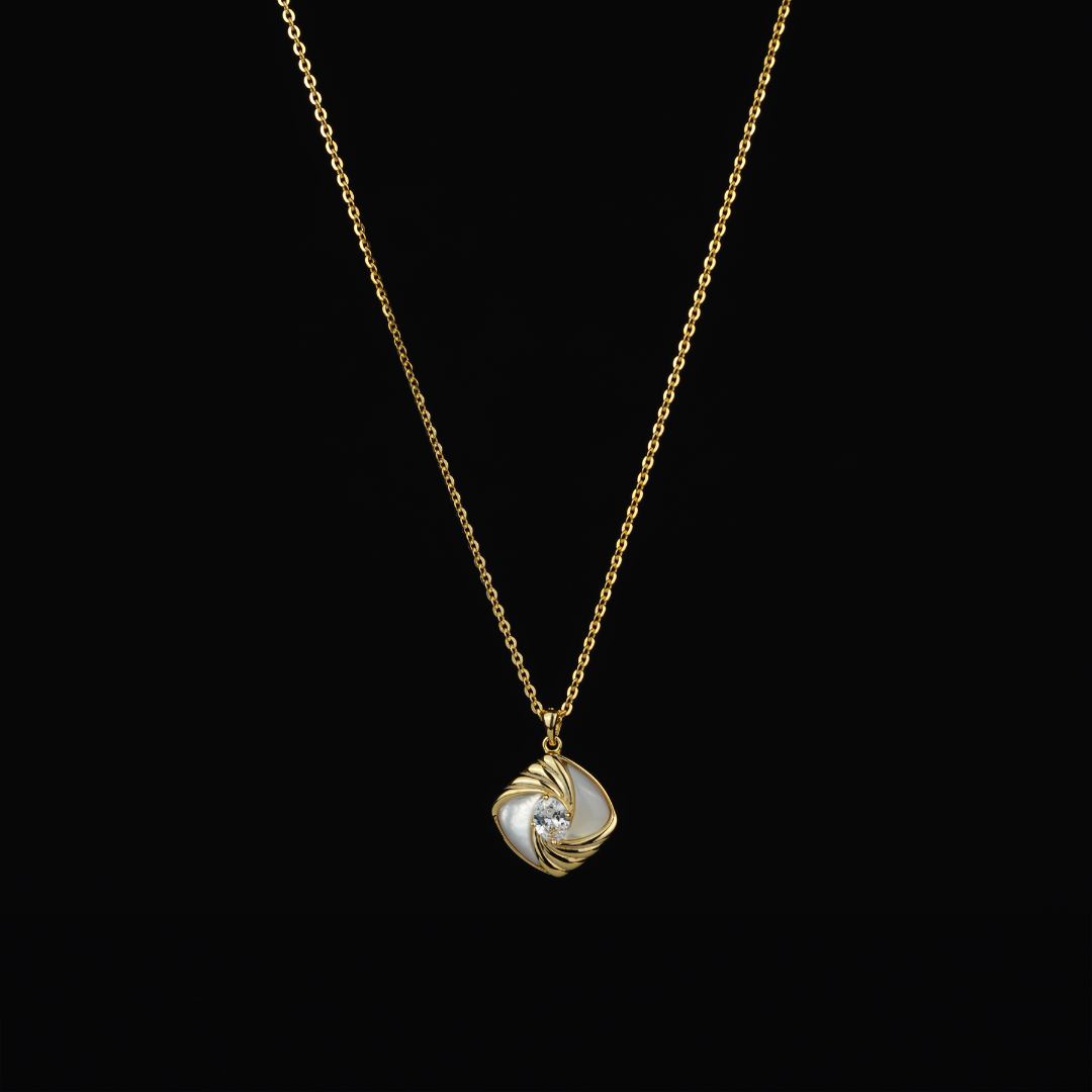 Sparkling Solitaire Pendant & Earrings Set