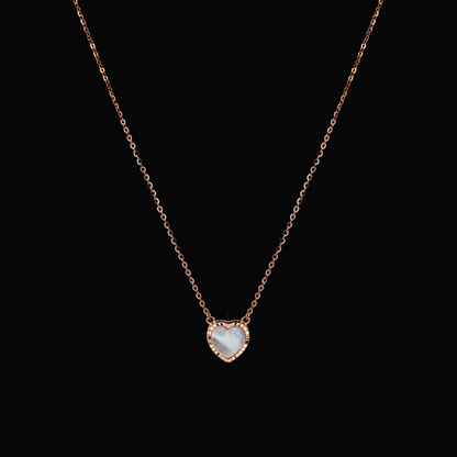 Heart Shaped Pendant & Earrings Set